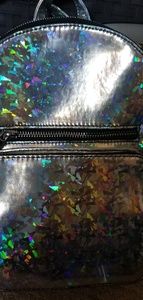 Holographic mini backpack